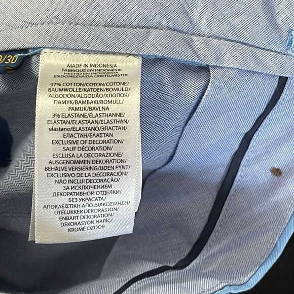 NWT Ralph Lauren Blue Flat Front Stretch Classic Fit Chino Pants Size 40x30 - Picture 6 of 7